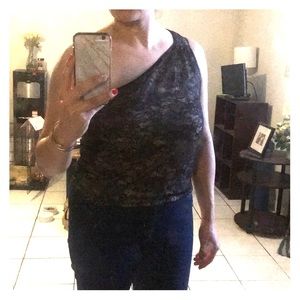 BCBG Max Azria Flattering One Shoulder lace top